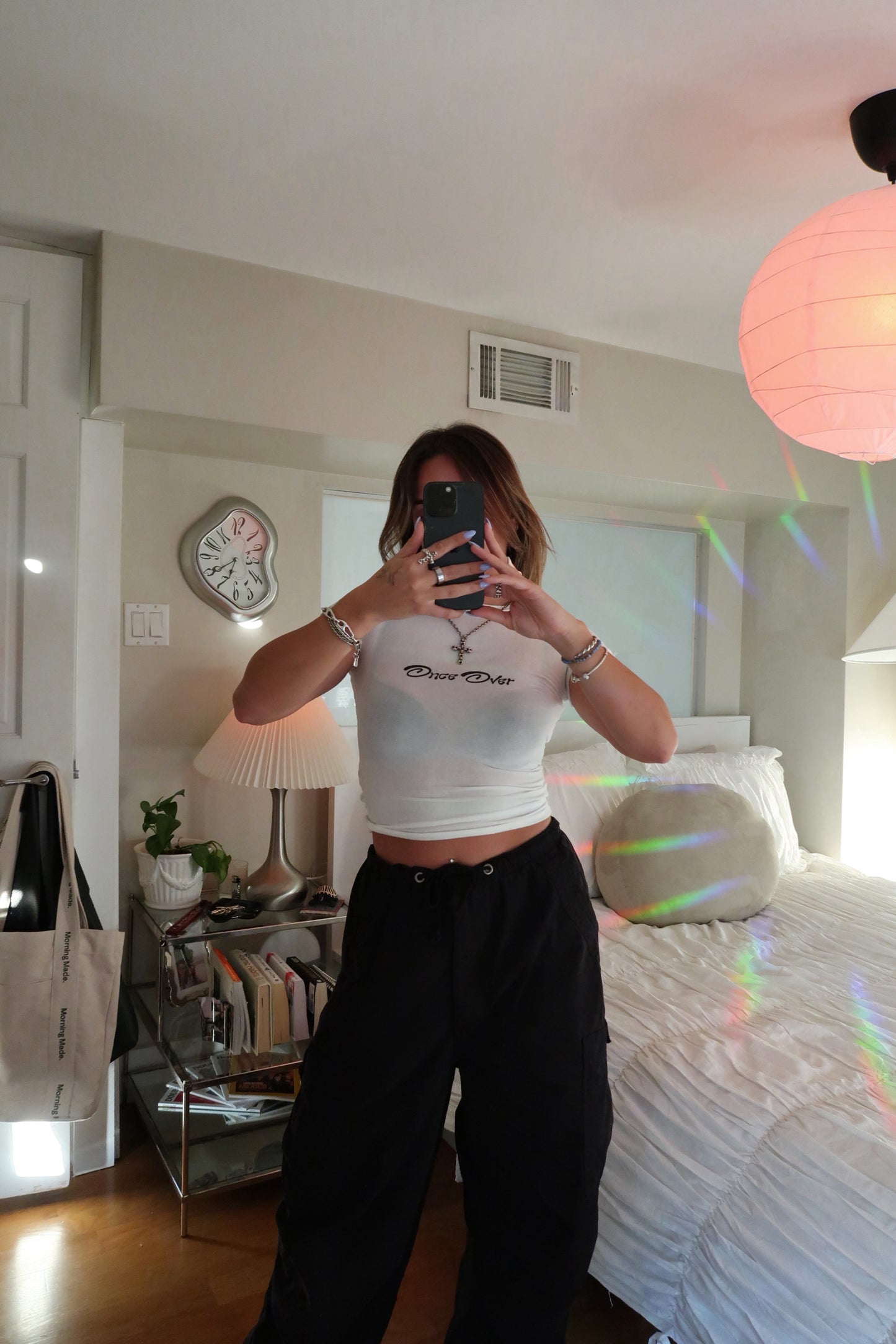 White Once Over Tee