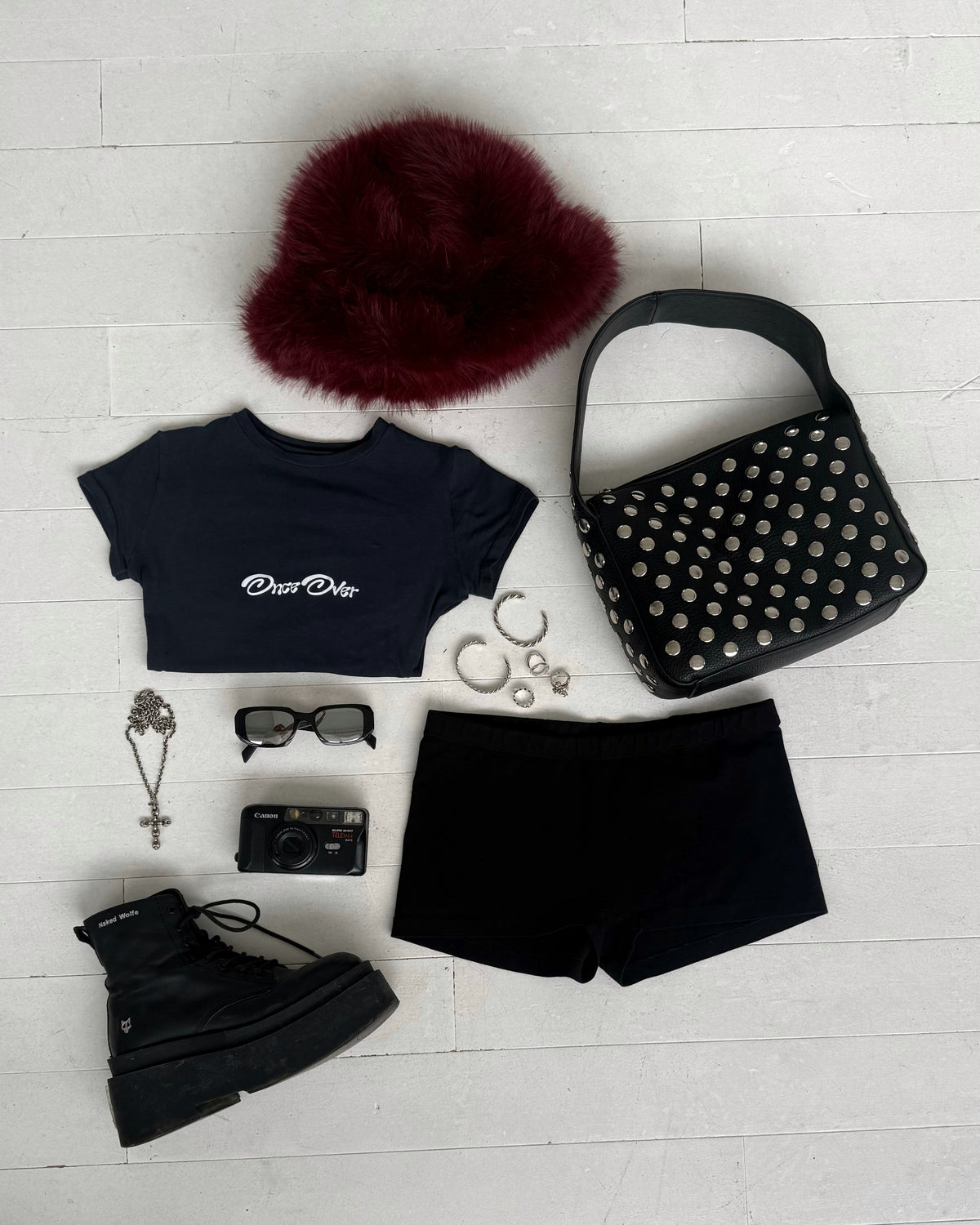 Black Once Over Tee
