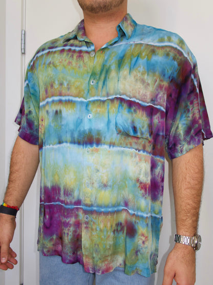 Midnight Hex Button Up