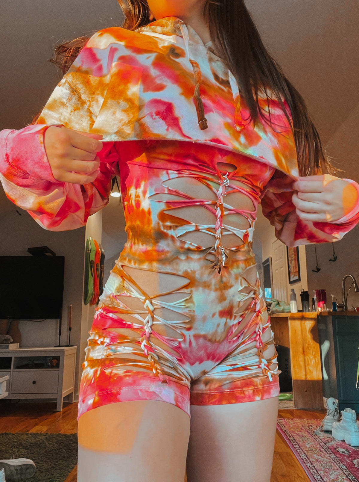 Gemstone Cropped Hoodie